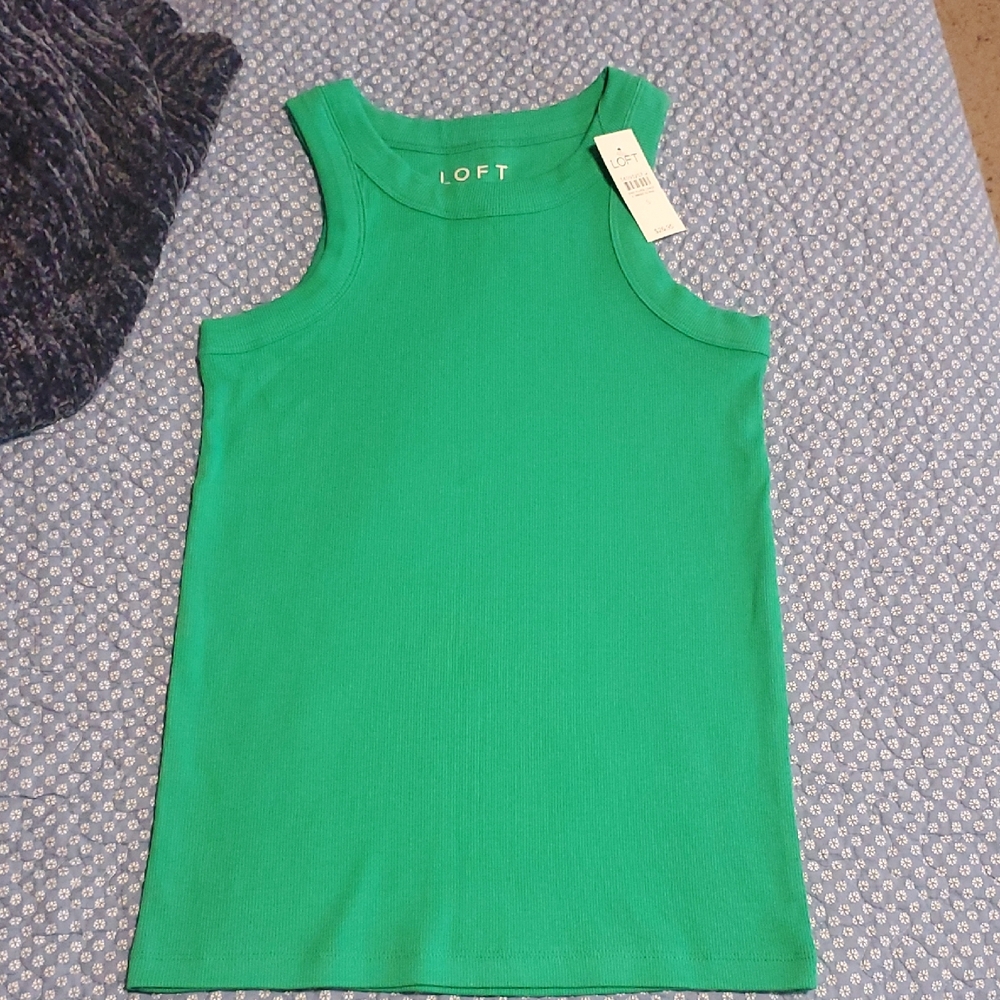 LOFT Vibrant Green Tank Top